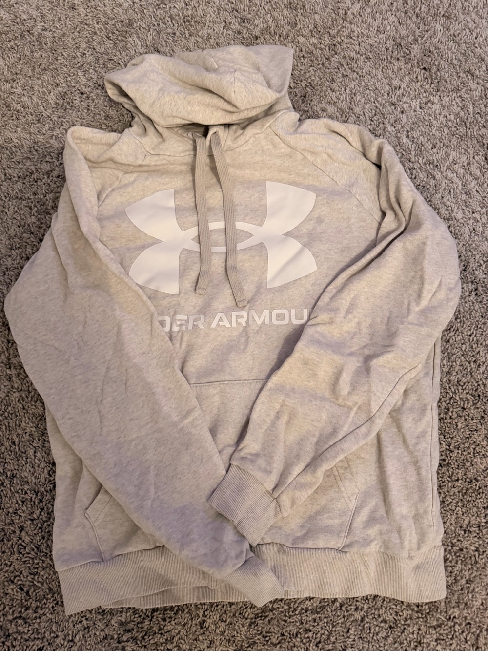 Under Armour Gray Hoodie Sweater with White Logo